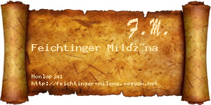 Feichtinger Miléna névjegykártya